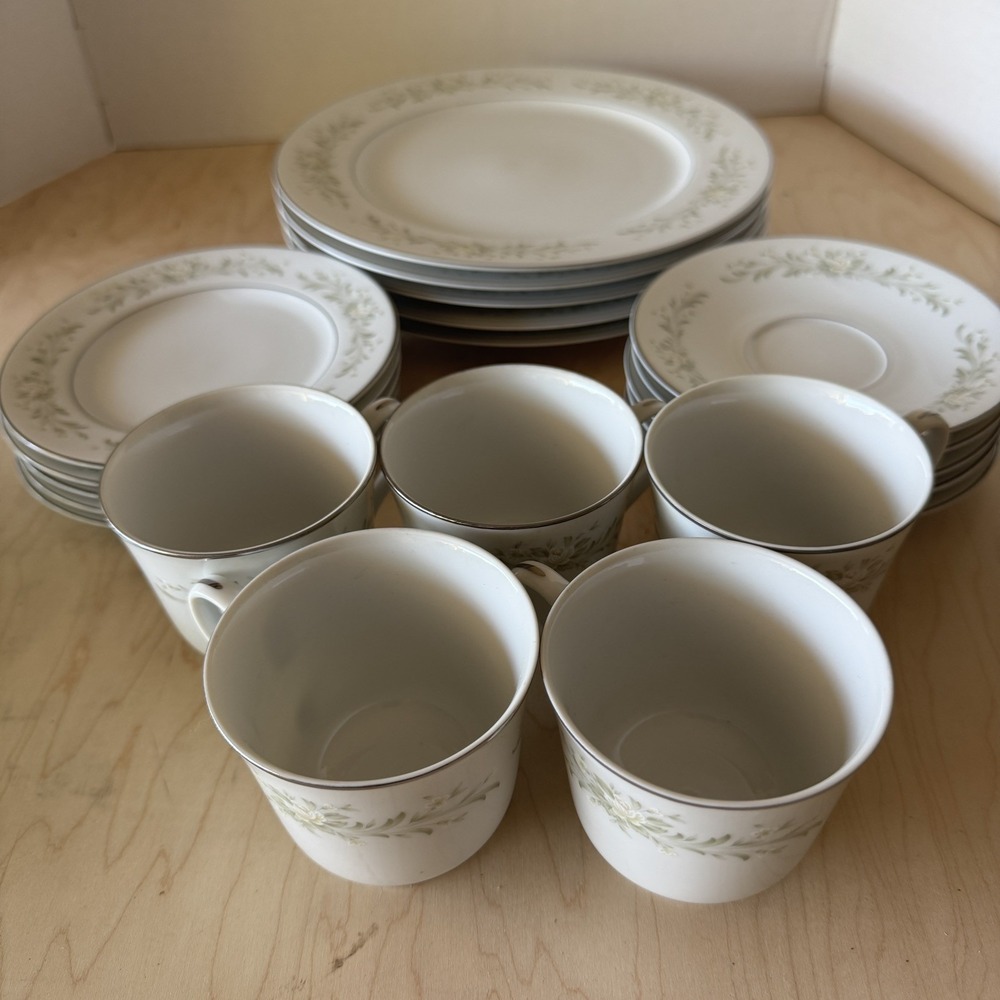 20 Pc Grace Fine China RHAPSODY Floral Set Of Five Cups, Saucers & Plates Japan
